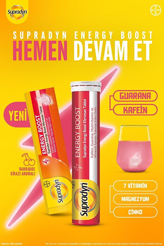 Energy Boost Taef 15 Efervesan Tablet 3 ADET