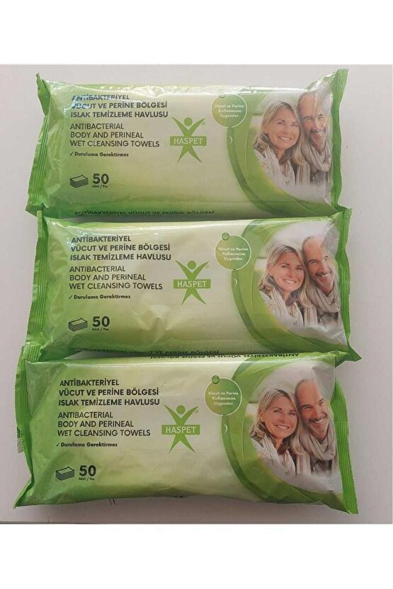 Haspet Perine Temizleme Havlusu 50 Li 3 Adet