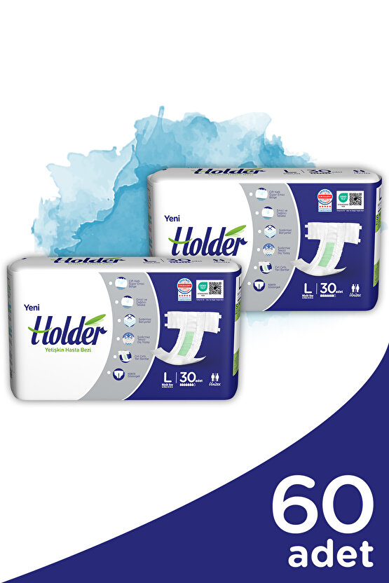 Hasta Bezi Bel Bantlı Tekstil Yüzey Large 2 Paket 60 ADET