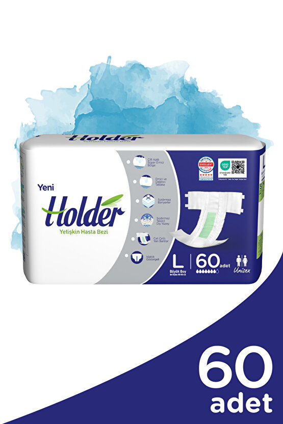 Hasta Bezi Bel Bantlı Tekstil Yüzey Large 2 Paket 60 ADET