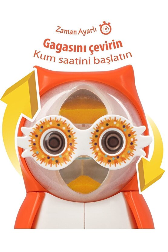 Rocs Baby Owl Bakım Seti - Bebek Diş Macunu + Diş Fırçası + Flipper Baykuş Saklama Kabı