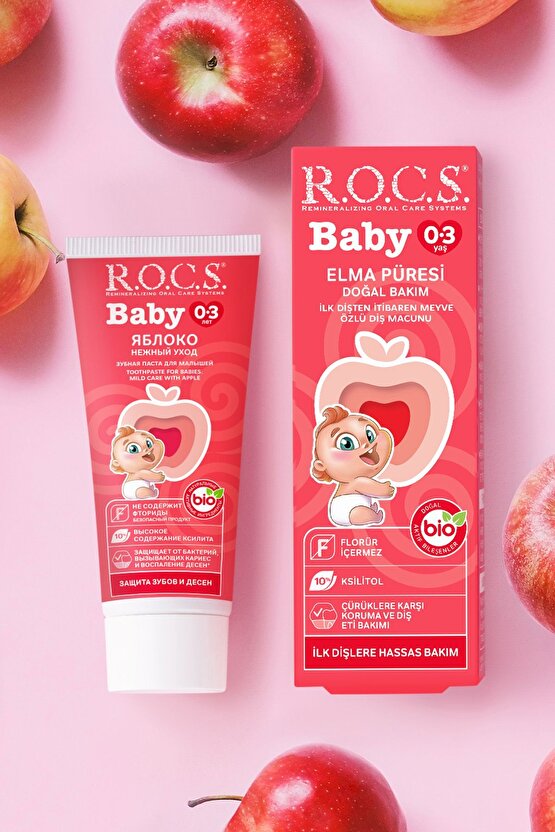 Elma Püresi Florürsüz Diş Macunu 35 ml 0-3 Yaş