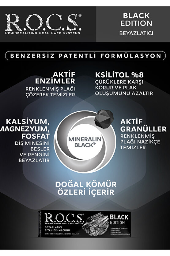 Rocs Black Edition Diş Macunu 60 Ml