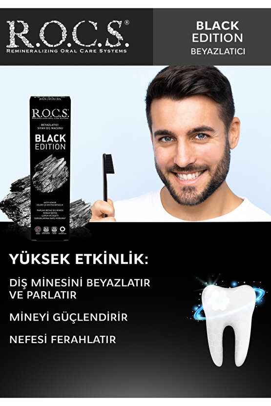 Rocs Black Edition Diş Macunu 60 Ml