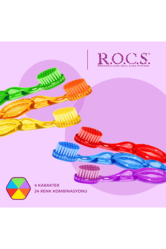 Rocs Kıds 3-7 Yaş Diş Fırçası - Yeşil Renk