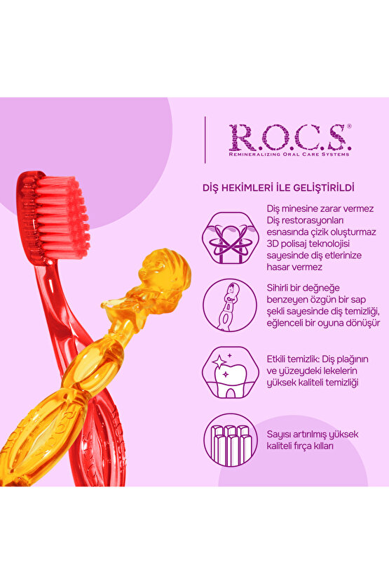 Rocs Kıds 3-7 Yaş Diş Fırçası - Yeşil Renk