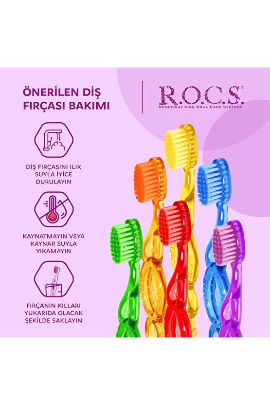 Rocs Kıds 3-7 Yaş Diş Fırçası - Yeşil Renk