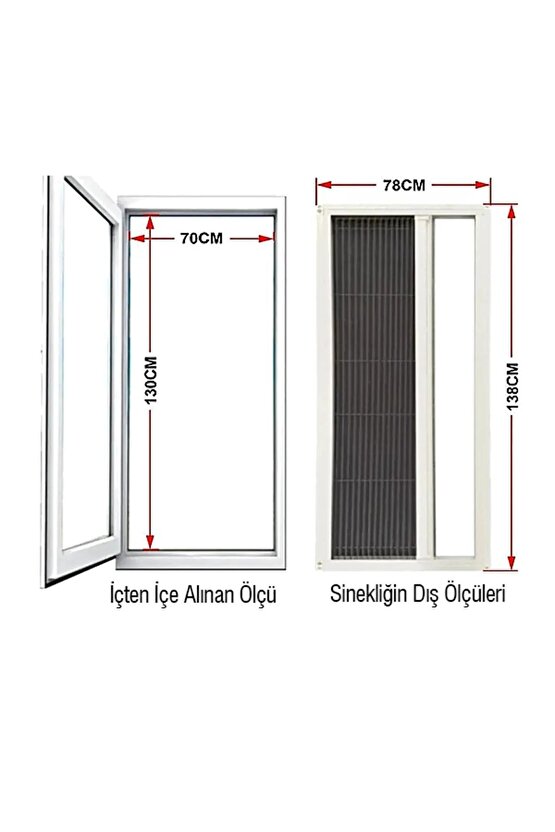 Antrasit Gri Plise Sineklik Kapı