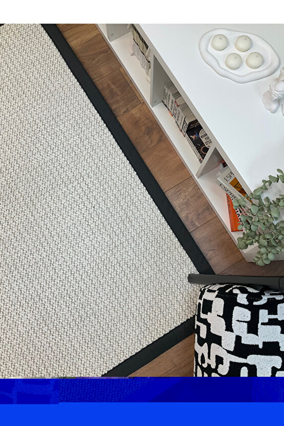 Kumaş Bordür Bej Bukle Bej Bordür  Halı Salon Koridor Mutfak Çocuk Odası Halısı  Kilim S265