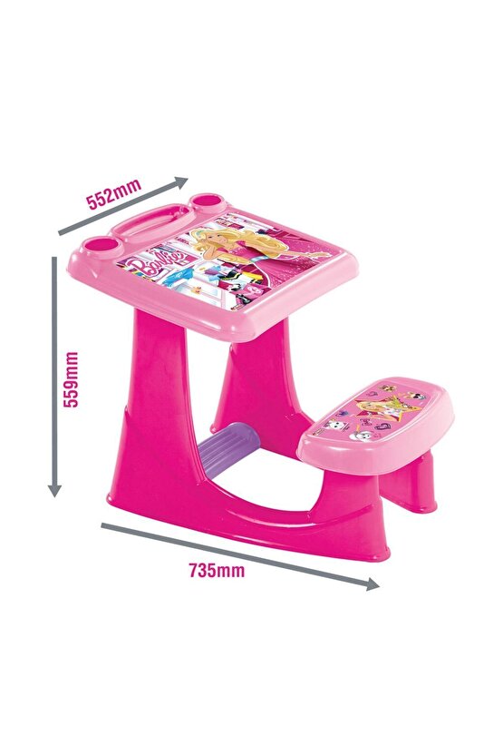 Barbie Çalışma Masası - Ders Çalışma Masası - Ders Seti - Çocuk Masası