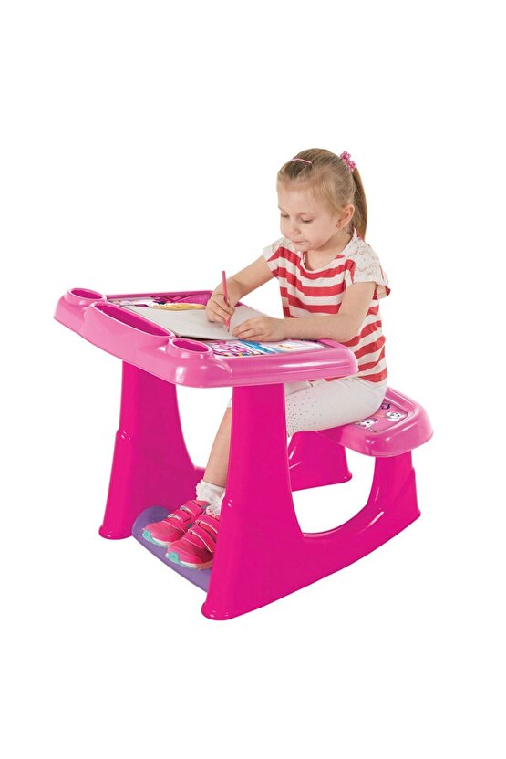 Barbie Çalışma Masası - Ders Çalışma Masası - Ders Seti - Çocuk Masası