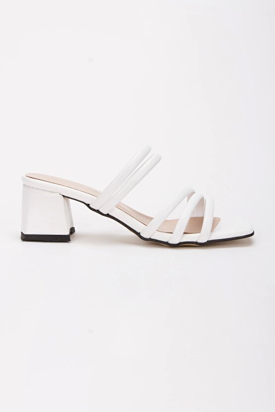 Kadın 5 cm topuklu terlik