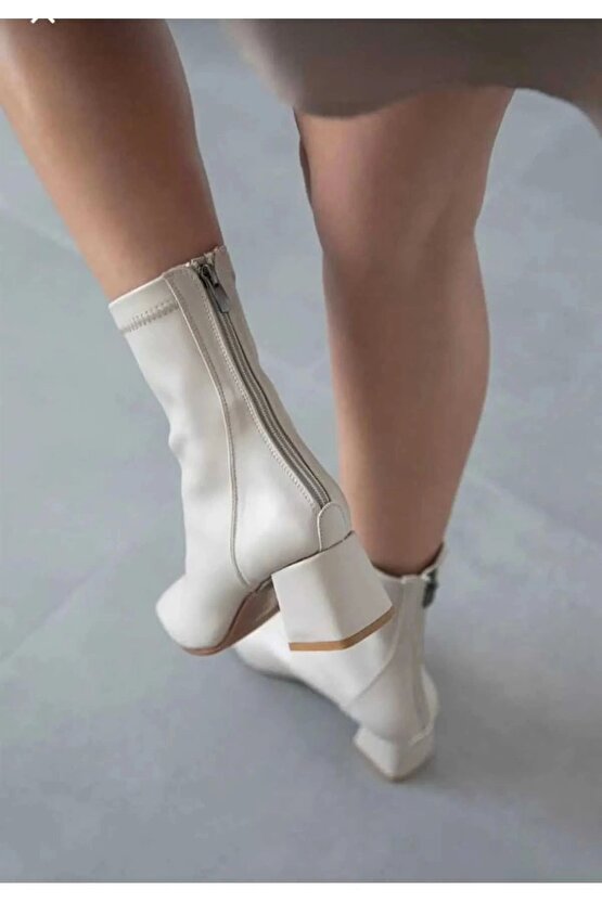 Kadın Arkadan Fermuarlı Strech Bot