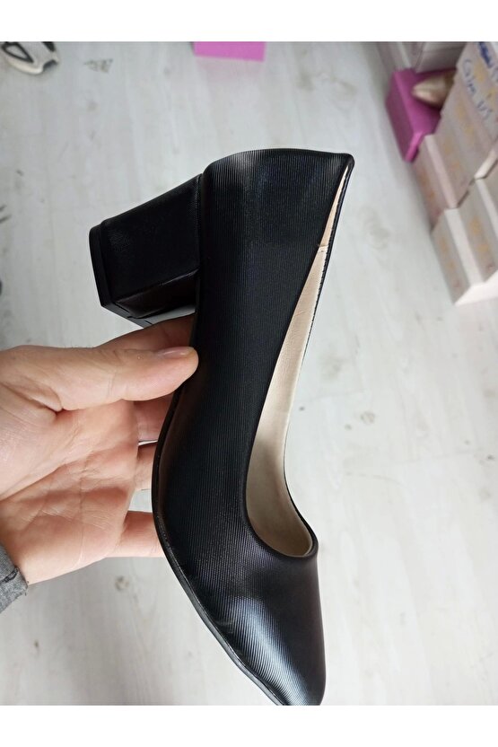 kadın 5 cm  kalın topuklu ayakkabı