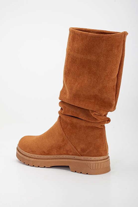 Kadın Dana Süet Diz altı Çizme