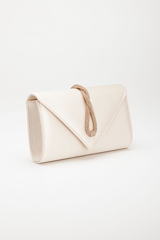 Portföy Saten Zarf Çanta Ten