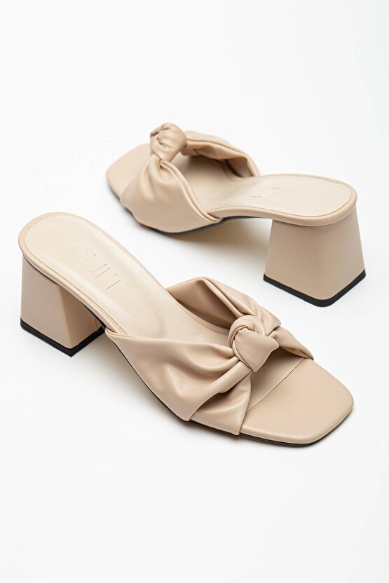 Kadın Yazlık Yumuşak Düğüm Terlik Ten