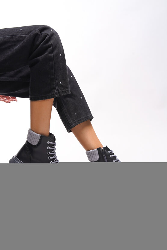 Kadın Ince Yüksek Topuklu Stiletto Ve Çanta Takımı Gri