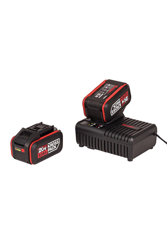 KAD22 20Volt 6.0Ah Kross Pack Li-ion Çift Akü ve Akü Şarj Cihazı