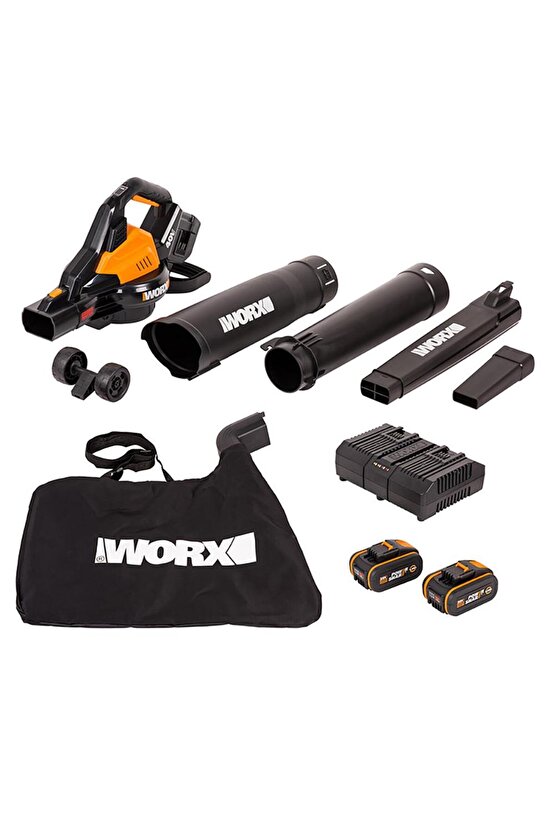 WG583E 40Volt 4.0Ah. Li-ion Kömürsüz Profesyonel Yaprak Toplama ve Üfleme