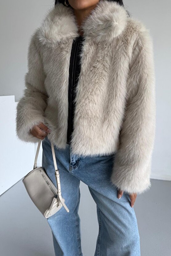 Yumuşak Dokunuşlu İçi Astarlı Fermuarlı Premium Kürk