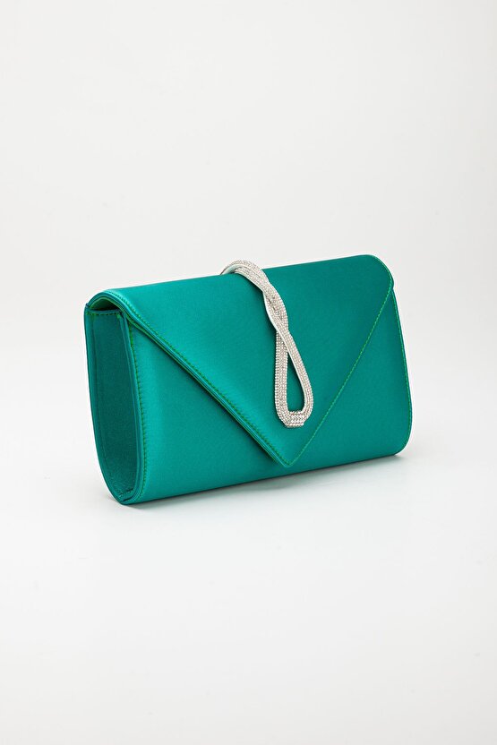 Portföy Saten Zarf Çanta Yeşil