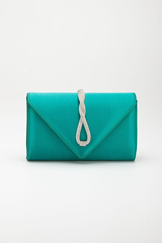 Portföy Saten Zarf Çanta Yeşil