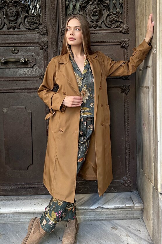 Kruvaze Yaka Trençkot - 9270