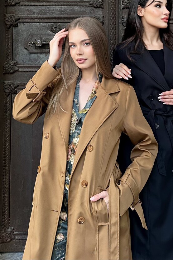 Kruvaze Yaka Trençkot - 9270