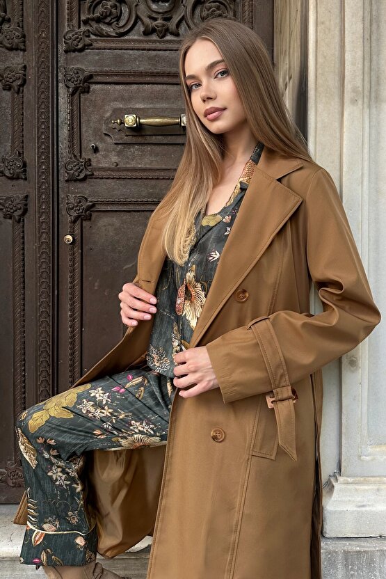 Kruvaze Yaka Trençkot - 9270