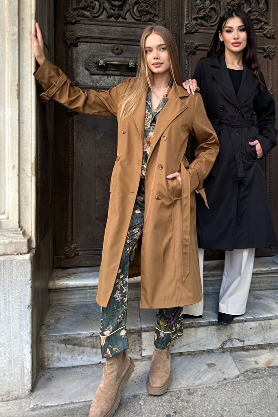 Kruvaze Yaka Trençkot - 9270