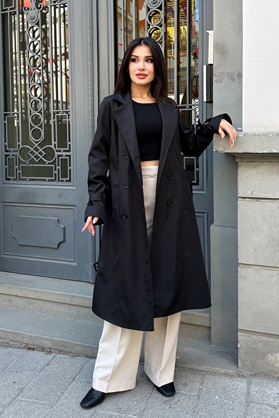 Kruvaze Yaka Trençkot - 9270