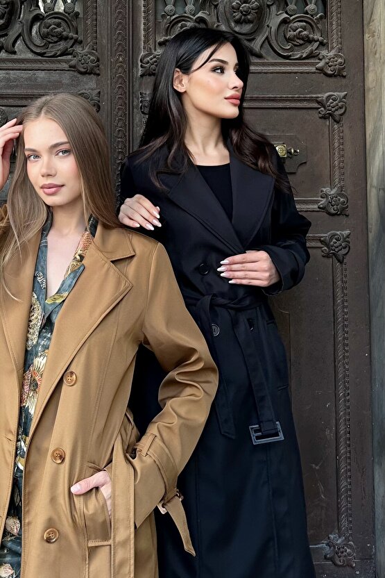 Kruvaze Yaka Trençkot - 9270