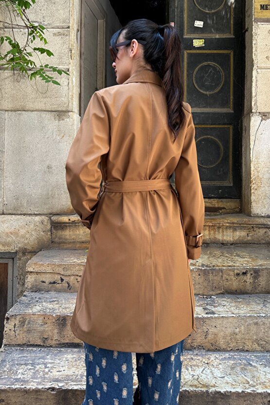 Kadın Kemerli Trençkot - 9271