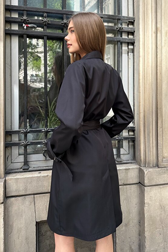 Kadın Kemerli Trençkot - 9271