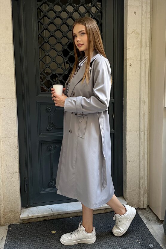 Kruvaze Yaka Trençkot - 9270