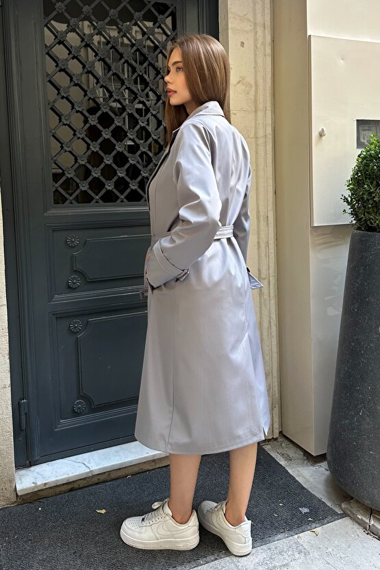 Kruvaze Yaka Trençkot - 9270