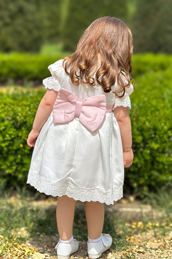 Yazlık Elbise Kısa Kollu Tüllü Tütü Astarlı Kız Çocuk Elbise Bebek Giyim Kız Bebek Elbise