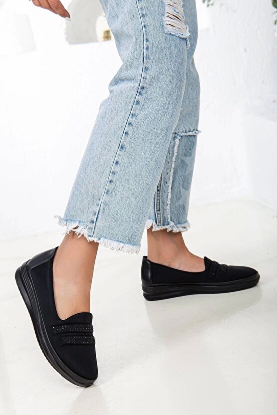 Kadın Günlük Klasık Su Geçirmez Içi Deri Spor Ayakkabı Iki Sıra