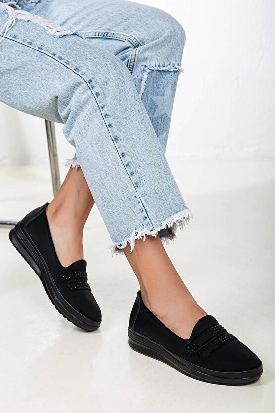 Kadın Günlük Klasık Su Geçirmez Içi Deri Spor Ayakkabı Iki Sıra