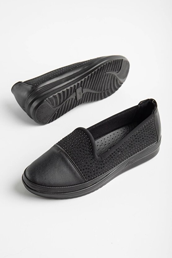 Kadın Günlük Klasık Su Geçirmez Içi Deri Spor Ayakkabı Önü Kaplı