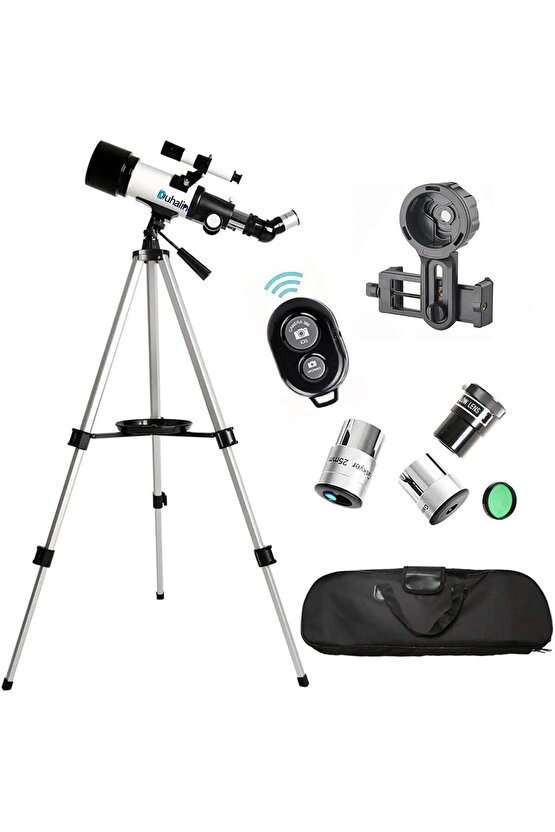 Profesyonel Çantalı Astronomik Teleskop 150x Yakınlaştırma 400x70 Ay Yıldız Doğa Gözlem+Ay Filtresi