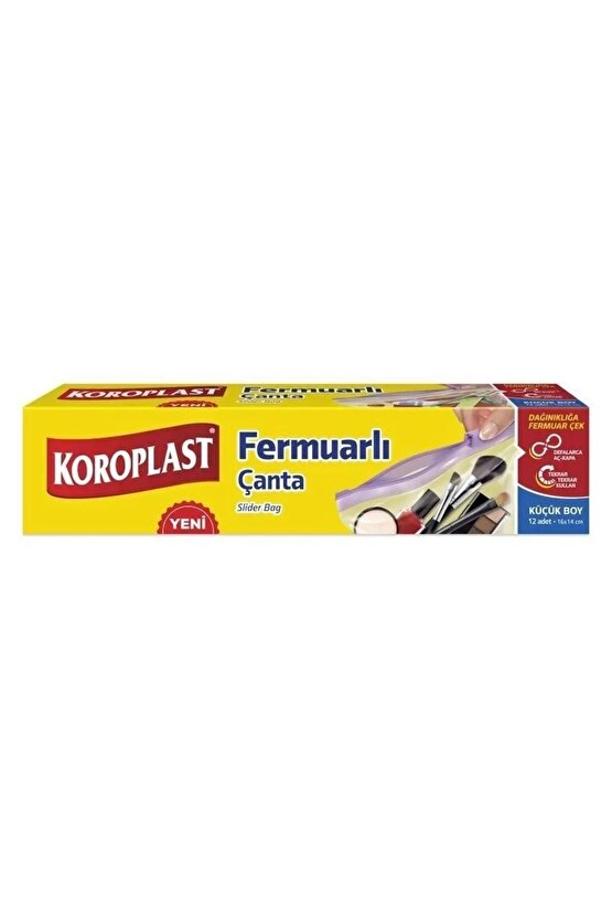 Fermuarlı Çanta Küçük Boy 12 Li 16 x 14 Cm x 2 Paket