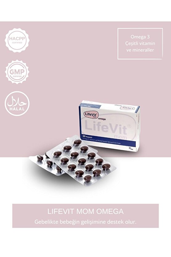 Mom Omega 30 Kapsül – Anneler Ve Bebekler Için Omega 3 Ve Folik Asit Takviyesi