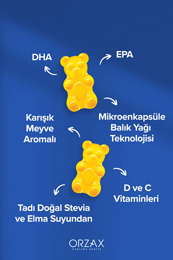 Ocean Gummies Omega 3 Kids - 60 Adet Çiğnenebilir Jel Form