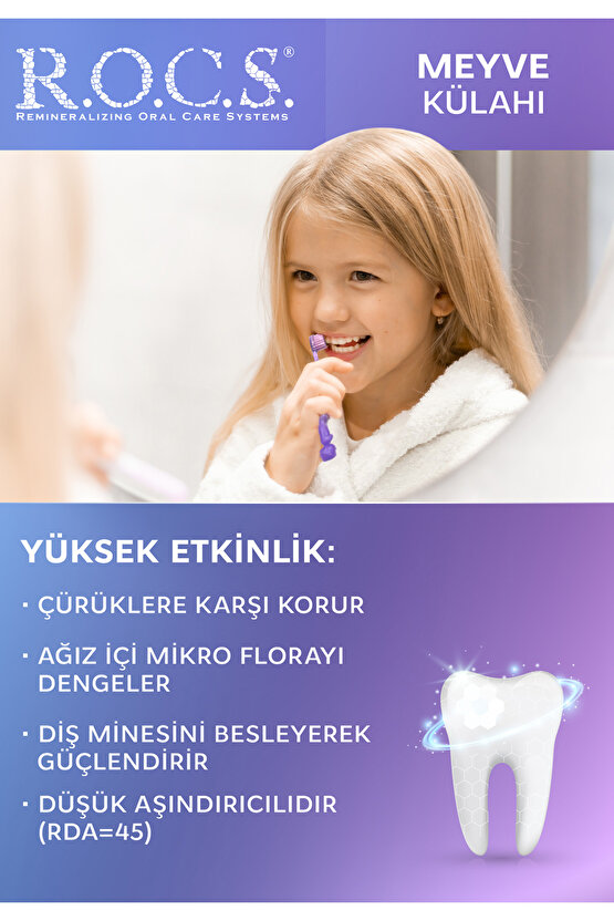 Rocs Kids 3-7 Yaş Meyve Külahı Diş Macunu 35 ml