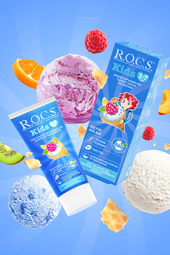 Rocs Kids 3-7 Yaş Meyve Külahı Diş Macunu 35 ml