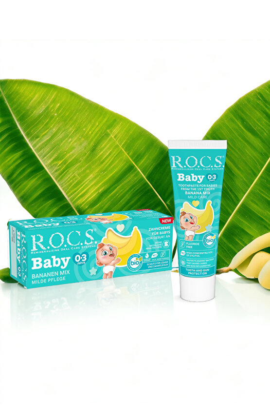 R.O.C.S. Baby 0-3 Yaş Muz Püresi Tadında Bebek Diş Macunu 45G