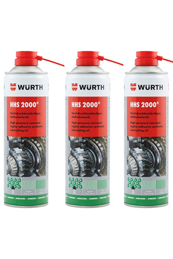 Tutunma Özellikli Yağlama Spreyi - HHS 2000 500 ml x3
