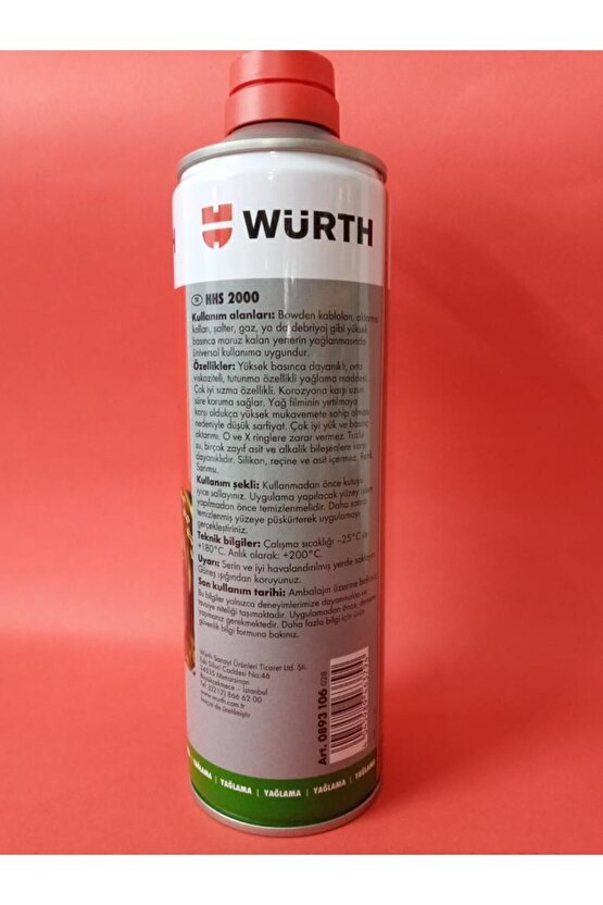 Hhs 2000 Sıvı Gres Tutunma Özellikli Yağlayıcı 500 ml